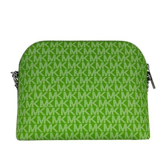 NEW Michael Kors Jet Set Travel Medium X Cross Dome Crossbody Bag Green Multi - Picture 3 of 5